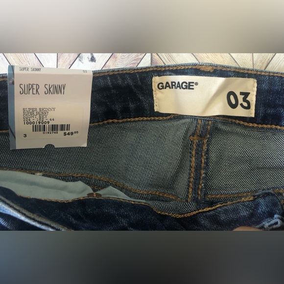 Garage Super Skinny Night Sky Blue Denim Jeans Size 3 NWT - Picture 4 of 7